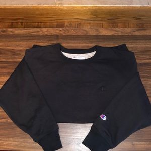 Champion Men's Powerblend Fleece Crew, C Logo Size Medium